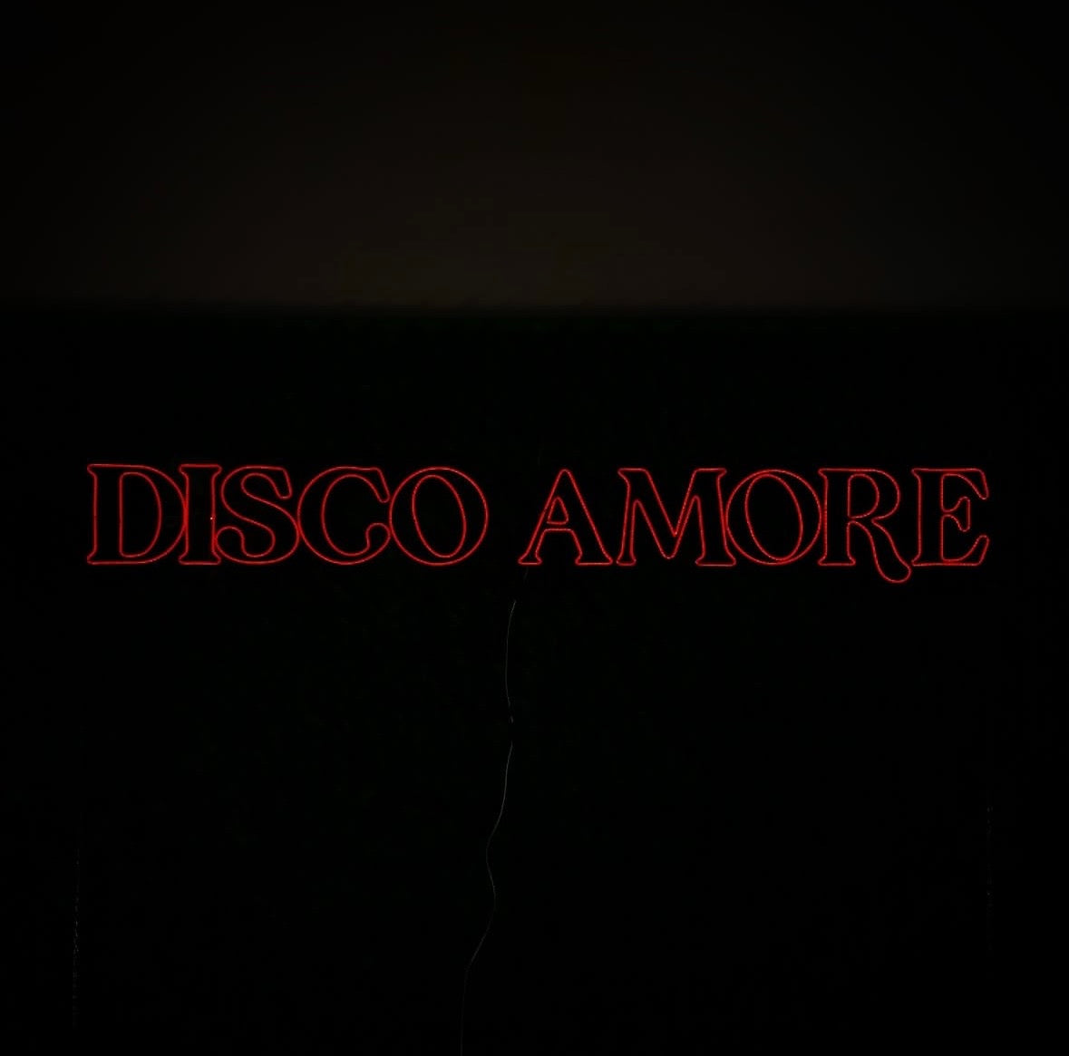 Tabella scritta luminosa Disco Amore